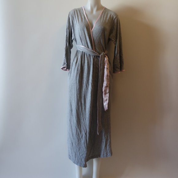 WOMENS CARMEN VON GLASER GREY PINK MAXI ROBE M * - Picture 1 of 14